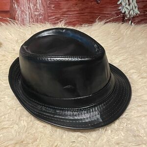New faux leather hat